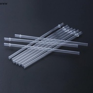 OOO 10pcs 9inch Long Shiny White Plastic Straws Reusable For Mug Tumbler Glass Bottle