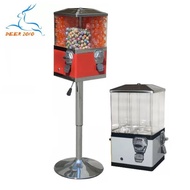 New Style ABS and Metal Gumball Dispenser Candy Vending Machine with Coin and Token Payment Systems