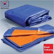 PE TARPAULIN SHEET / BLUE ORANGE CANVAS / LORRY CANVAS KOLAM IKAN