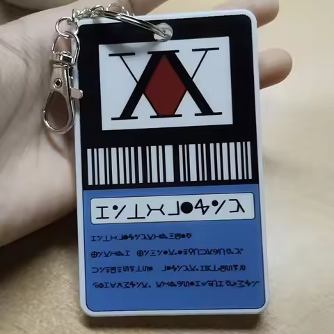 Anime Hisoka Kurapika Killua Zoldyck Cosplay Keychain Card Holders PVC Cards Cover Pendant Key Chain