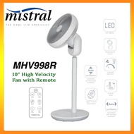 MISTRAL MHV998R 10 Inch High Velocity Fan with Remote Control