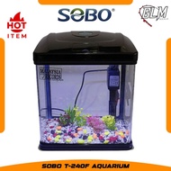 ☞SOBO Mini Aquarium Set T-240F  AQUANICE Mini Aquarium Fish Tank Set Lengkap (Pump, Filter, Led Light)☉