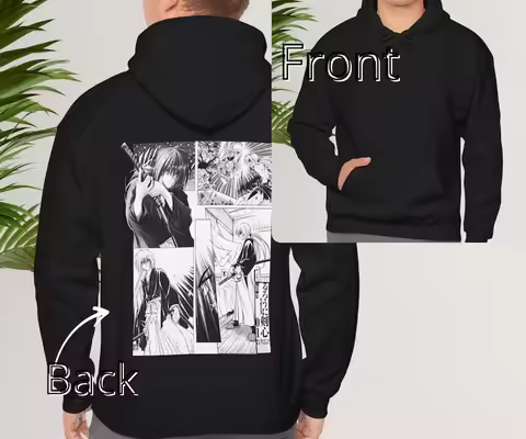 Rurouni Kenshin hoodie Plus size anime hoodie Gift for friends Gift for anime lover Funny gift Unise