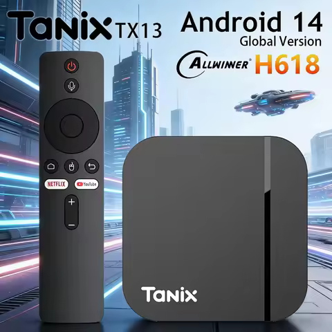 Original Smart TV Box TANIX TX13 Android 14.0 Allwinner H618 BT TV BOX 2GB16GB 4K HD Media Player Wi