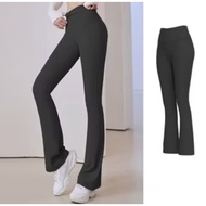 (Cutbray) Women's Sports Cutbray Pants High Waist Yoga Pilates Flare Pants