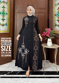 ( S M L XL XXL ) Gamis twill rayon gamis twill tidye gamis twil rayon super abstrak - Motif SETONO -