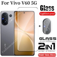 2in1 Vivo V60 5G Curved Tempered Glass Film Screen Protector For Vivo V60 5G VivoV60 V 60 2025 Tempe