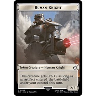 MTG Human Knight (0002) // Copy (0001) Double-Sided Token Fallout PIP