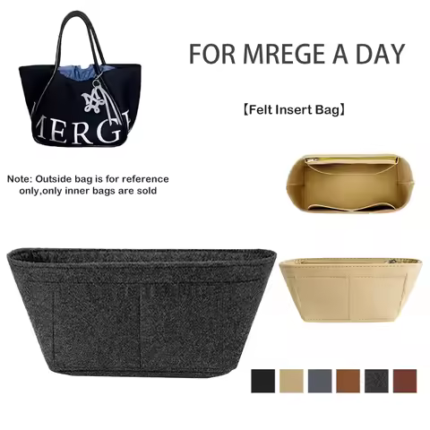 EverToner Felt Insert Fits For Merge A Day Storage Bag Portable Cosmetic Bags Storage Tote