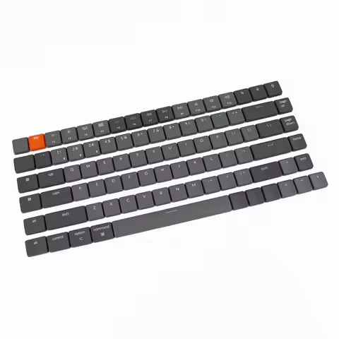 YMDK Backlit Low Profile 116 Keys Gray Orange ABS Keycaps Compatible with Keychron K1 K3 Low Profile
