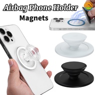 Creative Pure Color Magsafe Phone Holder / Angle Adjustable Retractable Airbag Magnetic Mobile Phones Bracket