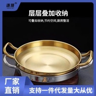 Korean Style Instant Noodle Pot Stainless Steel Golden Soup Pot Household Gas Induction Cooker Cooking Noodle Pot Instan