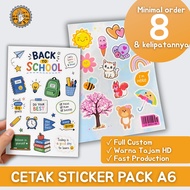A6 Vinyl and Chromo Sticker Pack Print Sticker Pack Full Color Product Label Logo Packaging Branding