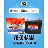 NS60 | 55B24R/55B24RS | NS60R/NS60RS Battery YOKOHAMA Car Battery - Avanza, Saga BLM, Wira, Wish, Vios, Saga FLX