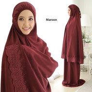 PASTELEENA KHADIJAH MODEL MUKHENA TERBARU/MUKHENA KATUN RENDA BRUKAT CANTIK MURAH BERKUALITAS DISCOU