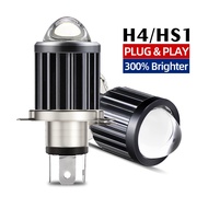 TUFFOO Universal Dual Color H4 HS1 LED Headlight Bulb High/Low Beam For Motorcycle 6000K/3000K - Whi