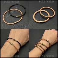 GOROS 3MM Leather Bracelet Retro Punk Rock Accessories Street Hip-Hop Couples Jewelry Valentine'S Da