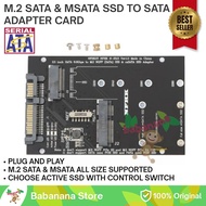 Adapter Card Sata to M.2 Sata to M.Sata SSD Converter 2 in 1 Card MSATA M2 SATA