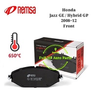 REMSA H/D Jazz GE / Jazz Hybrid GP 2008~12 650oC Front Disc Brake Pad