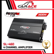 SHUTTLE LAB SL-460 | 4 Channel Power Amplifier MOSFET | 4CH Car Power Amplifier 2600W | High Power Car Amplifier 4CH