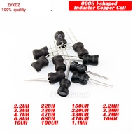 100PCS 0608 I-shaped inductor Copper coil 6*8MM 2.2UH 3.3UH 4.7UH 6.8UH 10UH 33UH 68UH 100UH 150UH 3