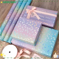 AVOCADD Gift Wrapping Paper, Colorful Shimmery Star Dots Packaging Paper, Creative Happy Birthday DI