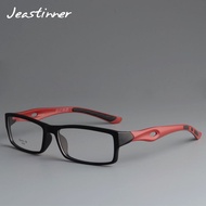 กรอบแว่นตาแบบออปติคอลสำหรับเล่นบาสเก็ตบอลน้ำหนักเบาพิเศษ TR90มีเอกลักษณ์พิเศษแบบเต็มกรอบกันลื่นสีดำพ