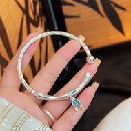 JF Bamboo Bracelet 999 Silver bangle Jewelry Gift For Woman Girl