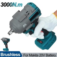 Kunci Impact Wrench Listrik Tanpa Kabel 3000N.M 12 Inci Kunci Pas Listrik Tanpa Sikat Soket Bor Tang