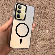 Casing For Realme C75 4G C75X C71 C73 14X 5G Colorful Matte Frosted Cover With Magnetic Sticker