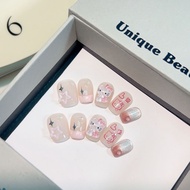 Cute Kitty Handmade Nails,   Cute cartoon patterns   Style, high-quality fake nails