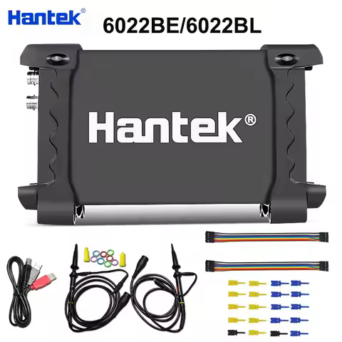 Hantek 6022BE Laptop Portable USB Digital Virtual Oscilloscope 2-channel 20MHz 6022BL+Logic Analyzer