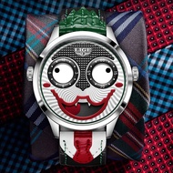 LIGE Fashion Cool Watches For Men Creative Clown Quartz Watches Waterproof Leather Strap Men Watches