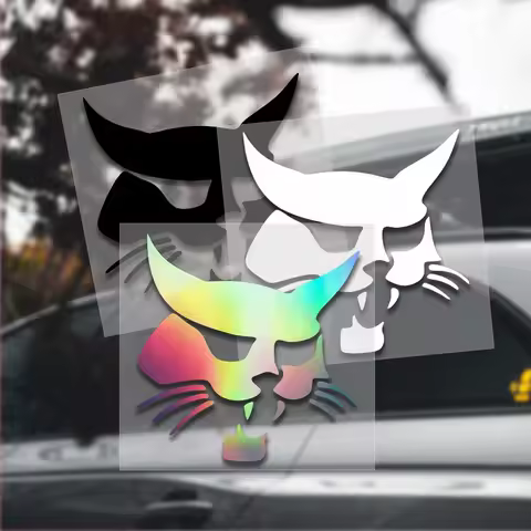for Bobcat Head Silhouette Car Sticker Waterproof Sunscreen Vinyl Decal Motorcycle Windshield Decor
