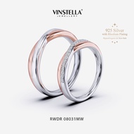 VINSTELLA Couple Rings Euphoric Bondage Dual Colour | Premium Rhodium Plated 925 Silver