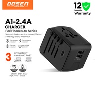 DOSEN Universal Adapter Travel International 35W USB C Adapter Fast Charger QC 3.0 Charger Type C Pl