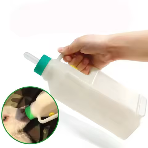 1PCS Lamb Goat Milk Bottle 850ml Goat Milk Jug With Replaceable Silicone Nipple Drinker Feeding Tool