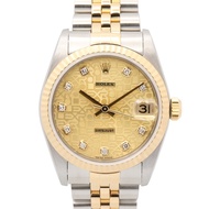 【二手】ROLEXDatejust 10P 鑲鑽腕錶，Y字頭序號，男童尺寸，78273G CH/海軍藍/NP，18K黃金，不鏽鋼，Datejust 10P 鑲鑽腕錶，Y字頭序號