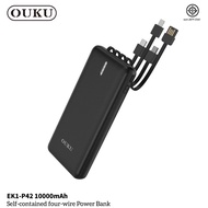 Ouku p42 power bank 10000mAh quick charge fast charger with built-in charging cable with LED