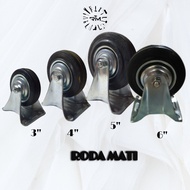 4" Trolley Wheels/ Quality rubber cart display case wheels