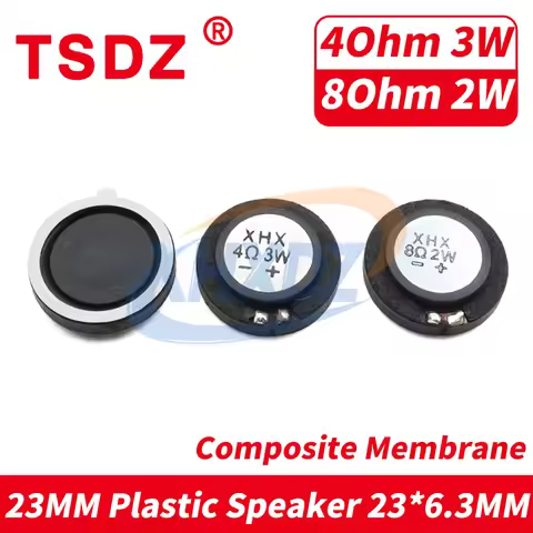 2PCS 23MM Plastic Composite Membrane 4 Ohm 3W Speaker 23 MM 8Ohm 2 Watt Speaker Ultra-thin Horn Acou
