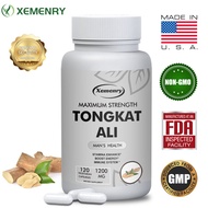 Xemenry 1200mg Tongkat Ali - For Pre-Workout, Strength, Energy Production and Immune System Support - 240 Vegetarian Capsules