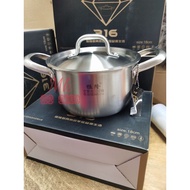 SUS 316 Thicken 5 Layer Stainless Steel Soup pot / Stock Pot Induction Cooker Porridge Noodle Pot / Soup Pot / Milk Pot