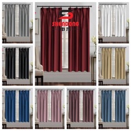 LANGSIR L ( 120*210cm ) Hook &amp; Rod Type 2 Features in 1 Curtain / Semi Blackout Curtain / Door Curtain