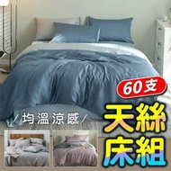 台灣現貨 60支100%天絲床包組 單人 雙人 雙人加大 特大 薄被套 枕頭套 天絲床包四件套組 TENCEL【J17】