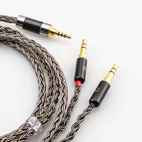 HiFi 16 Core Grey Earphone Upgrade Cable For Hifiman Sundara Ananda HE1000se he1000v2 HE6se DEVA he4