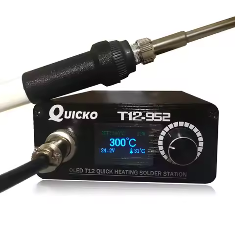 T12 Soldering Iron Station OLED Display Temperature Controller Electronic Welding Iron Tips Handle A