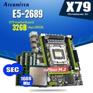 แผงวงจรหลัก X79 X79G LGA2011 Mini ATX ชุด E5 2689 CP 4 ชิ้น สำหรับคอมพิวเตอร์ส่วนบุคคล แผงวงจรหลักคอ