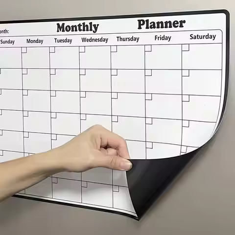 New Magnetic Refrigerator Dry Erase Calendar Monthly Planner Reusable Monthly/Weekly Planner Sticker