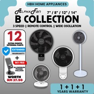 【ALPHA B COLLECTION】DESK FAN | STAND FAN | WALL FAN | DT B1 | SF B21/12-AC | SF B22/14-DC | WF B31/8